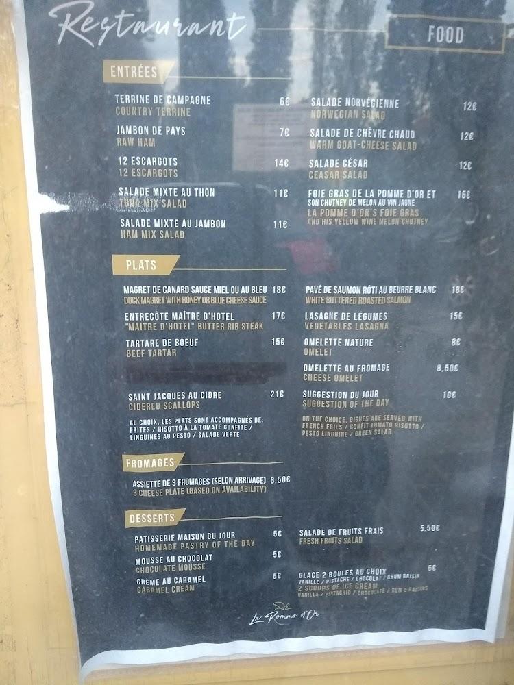 Restaurant La Pomme d'Or - Menu Image 3