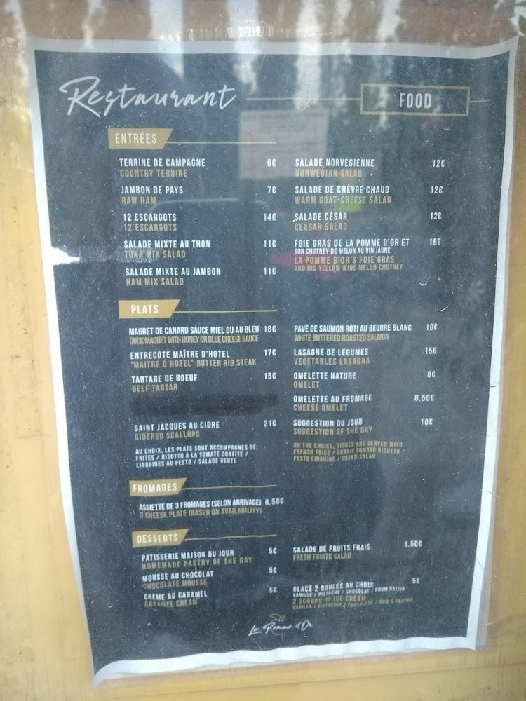 Restaurant La Pomme d'Or - Menu Image 4